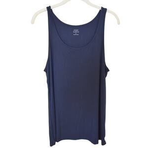 Cozy Earth Scoop Neck Navy Tank Size Medium